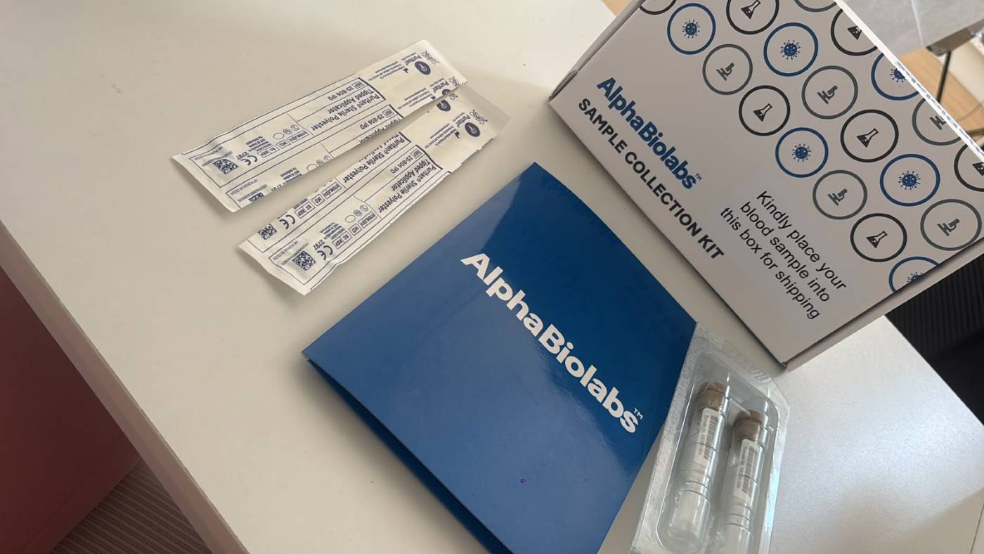 AlphaBiolabs sterile swabs, sample tubes and secure shipping packaging used for legal DNA testing at J Artistry Clinic in Coventry