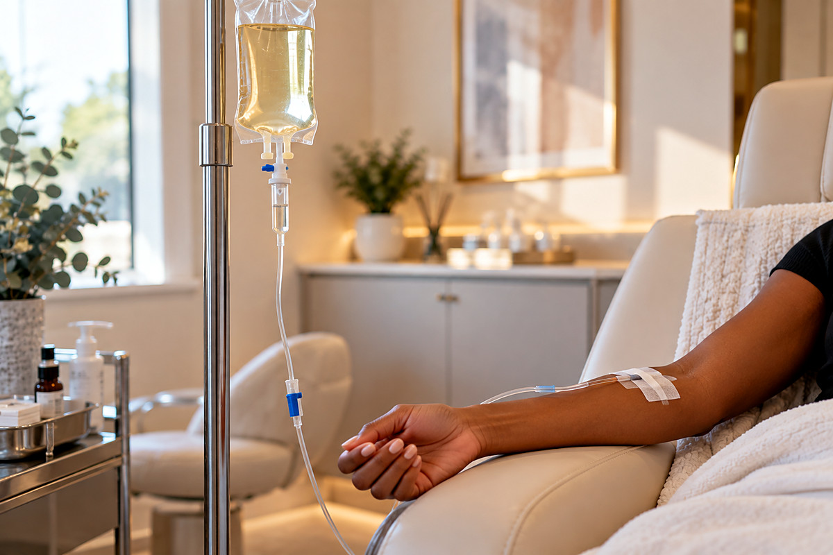 IV vitamin drip therapy at J Artistry Clinic in Coventry